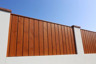 Wood Slat Fence Installation